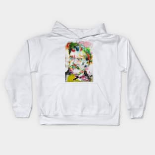 FRIEDRICH NIETZSCHE watercolor portrait .9 Kids Hoodie